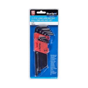 Blue Spot Tools 13 PCE Long Arm Metric Ball End Hex Key Set (1.27-10mm)