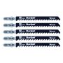 Blue Spot Tools 5 PCE HCS Quick Cut Jigsaw Blades For Wood (6 TPI) - Image 2