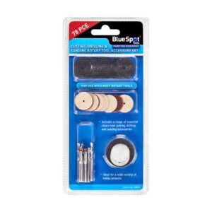 Blue Spot Tools 78 PCE Cutting, Drilling & Sanding Rotary Tool Accessory Set