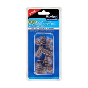 Blue Spot Tools 7 PCE 80 Grit 31.5mm (1 1/4") Flap Wheels