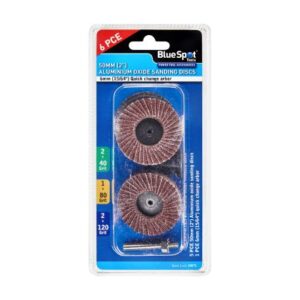 Blue Spot Tools 6 PCE 50mm (2") Aluminium Oxide Sanding Discs