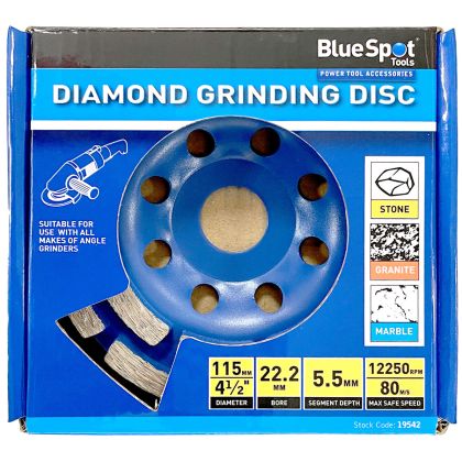 Blue Spot Tools 115mm (4 1/2") Diamond Grinding Disc