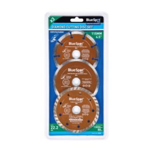 Blue Spot Tools 3 PCE 115mm (4.5") Diamond Cutting Disc Set