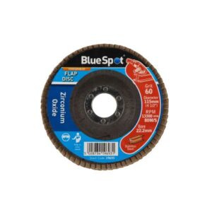 Blue Spot Tools 115mm (4.5") 60 Grit Zirconium Oxide Flap Disc