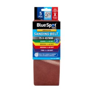 Blue Spot Tools 5 PCE Mixed 75 x 457mm Sanding Belt