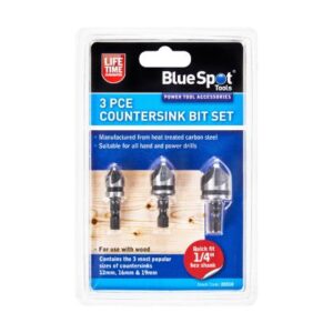 Blue Spot Tools 3 PCE 6mm (1/4") Hex Shank Countersink Bit Set