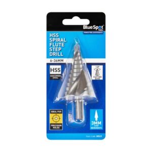 Blue Spot Tools HSS Spiral Flute Step Drill (6-36MM)