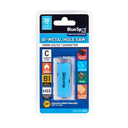 Blue Spot Tools 20mm (25/32") Bi-Metal Hole Saw