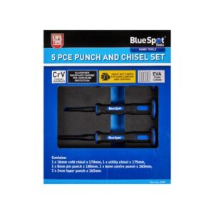 Blue Spot Tools 5 PCE Punch and Chisel Set in EVA Foam