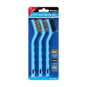 BLUE SPOT TOOLS 178MM (7") 3PCE MINI WIRE BRUSH SET