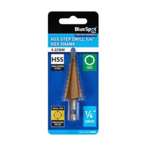 Blue Spot Tools HSS Step Drill (1/4" Hex Shank) (4-22MM)