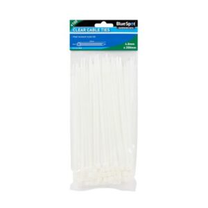 Blue Spot Tools 100 PCE 4.8mm X 200mm White Cable Ties
