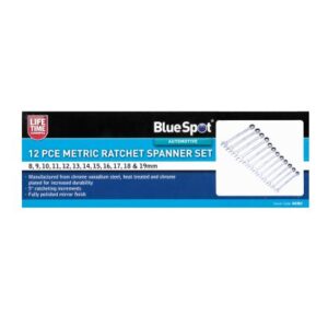Blue Spot Tools 12 PCE Metric Ratchet Spanner Set (8-19mm)