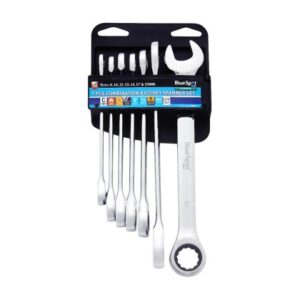 Blue Spot Tools 7 PCE Combination Ratchet Spanner Set (8-19mm)