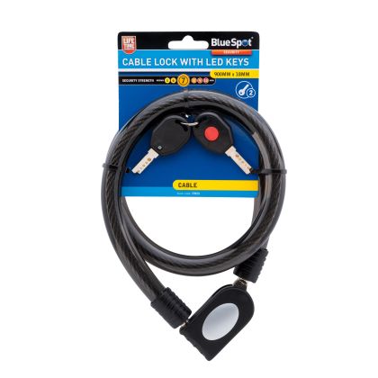 Blue Spot Tools 900mm x 18mm Cable Lock with LED Keys