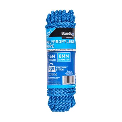 Blue Spot Tools 15M x 8mm (50FT) Polypropylene Rope